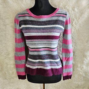 Artisan NY Women's Multi Colour Merino Wool Striped Sweater M